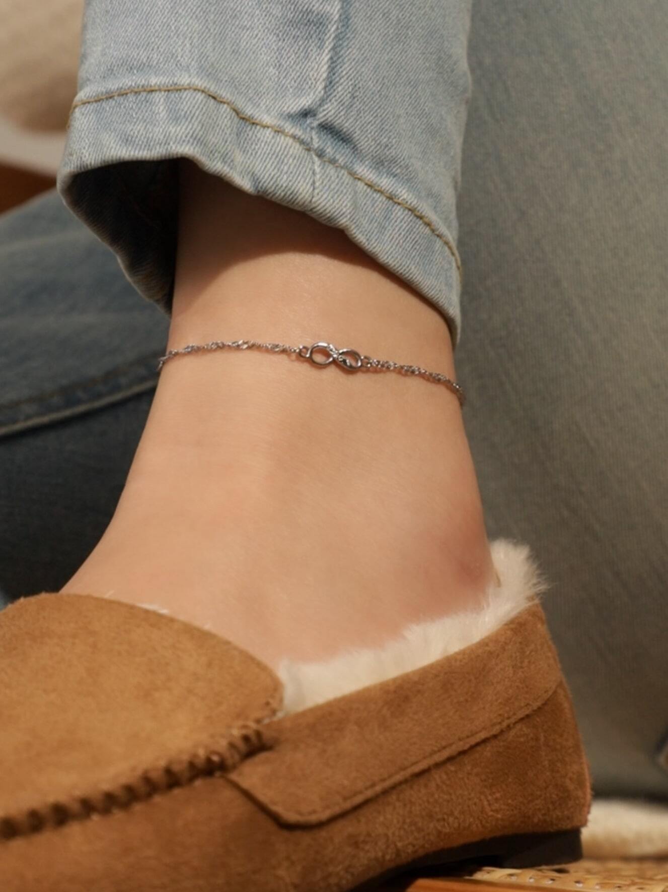 screw 】 316L hawaiian infinity anklet #a17 | rani
