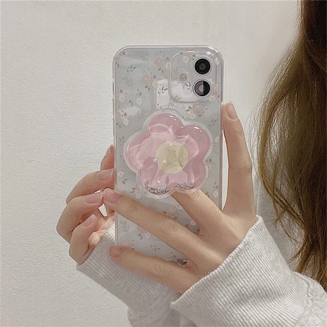 【A336】流れる♪ flower grip iphone case