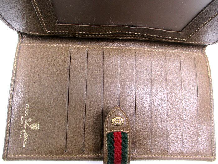 GUCCI グッチ 80'sヴィンテージ 長財布 ブラウンGG オールドグッチ