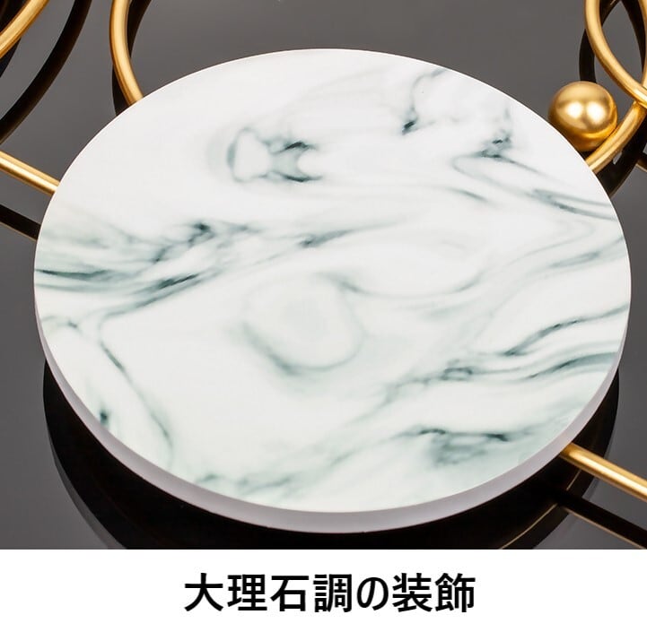 掛け時計 大理石調 金属 装飾 アート おしゃれ かわいい インテリア