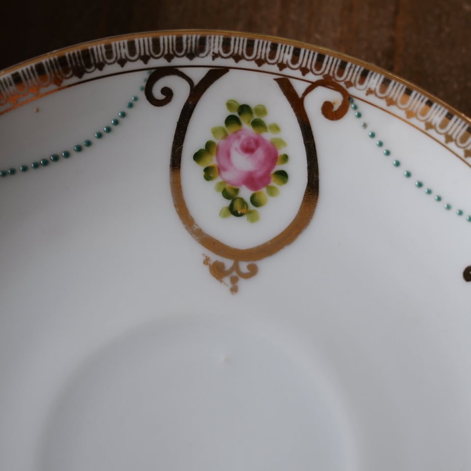 Old Noritake｜オールドノリタケ 薔薇と金彩ガーランド アンティーク