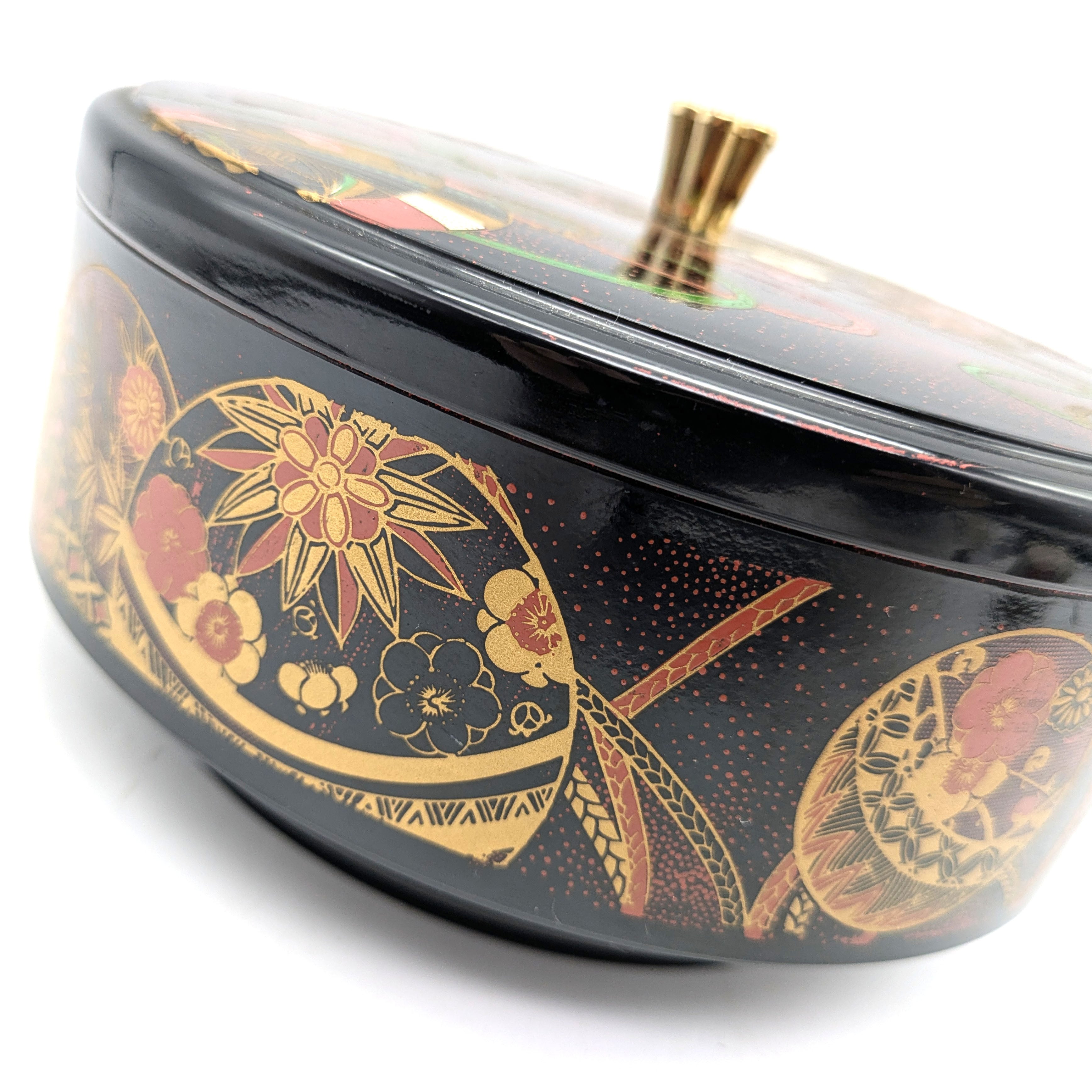 蓋付き菓子器・菓子鉢・プラスチック漆器・No.241103-13・梱包サイズ60