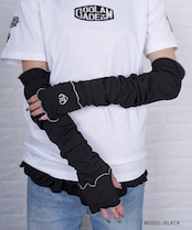 【直営限定ITEM】バイカラーメロウアームカバー (BLACK) CQ-49505H