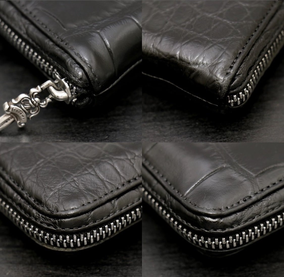 クロムハーツ ラウンドファスナーケース CHROME HEARTS/クロムハーツ】 セメタリークロス ラウンドファスナー