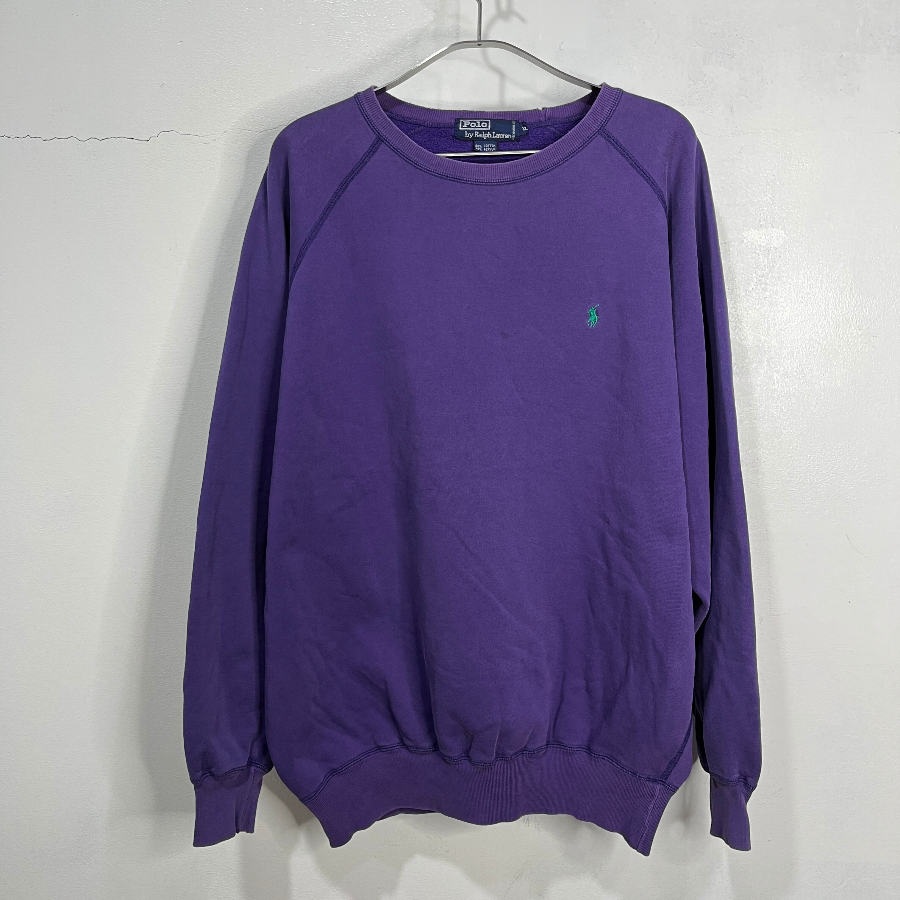 送料無料』80s 90s POLObyRalphLauren スウェット 茄子紺カラー | 古着 