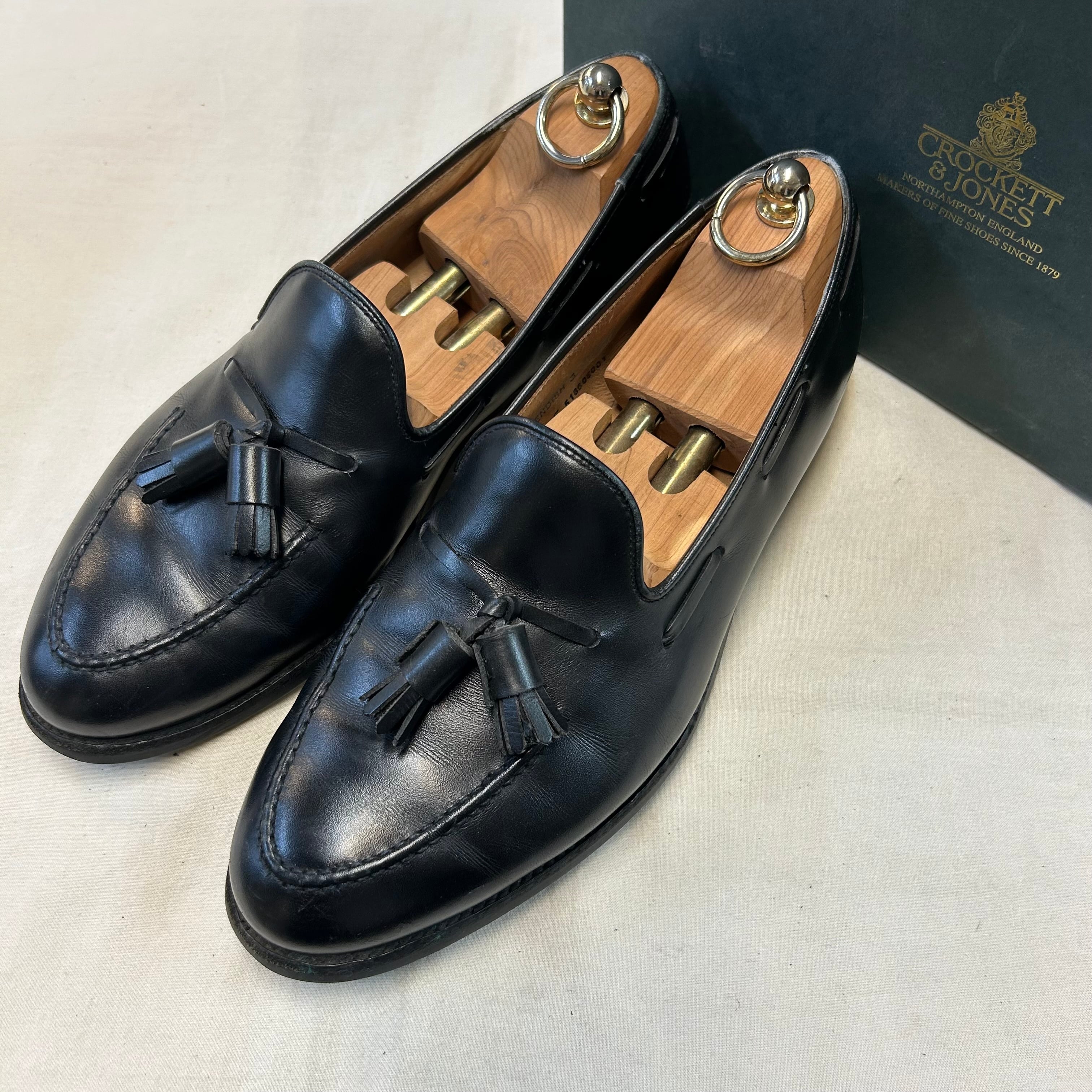 靴 CAVENDISH 3 Black Calf 8 1/2 E CROCKETT&JONES 
