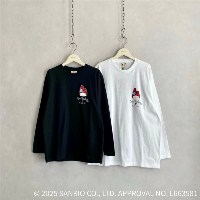 マイメロ L.S. TEE / 2色展開【 MY MELODY×MILK】
