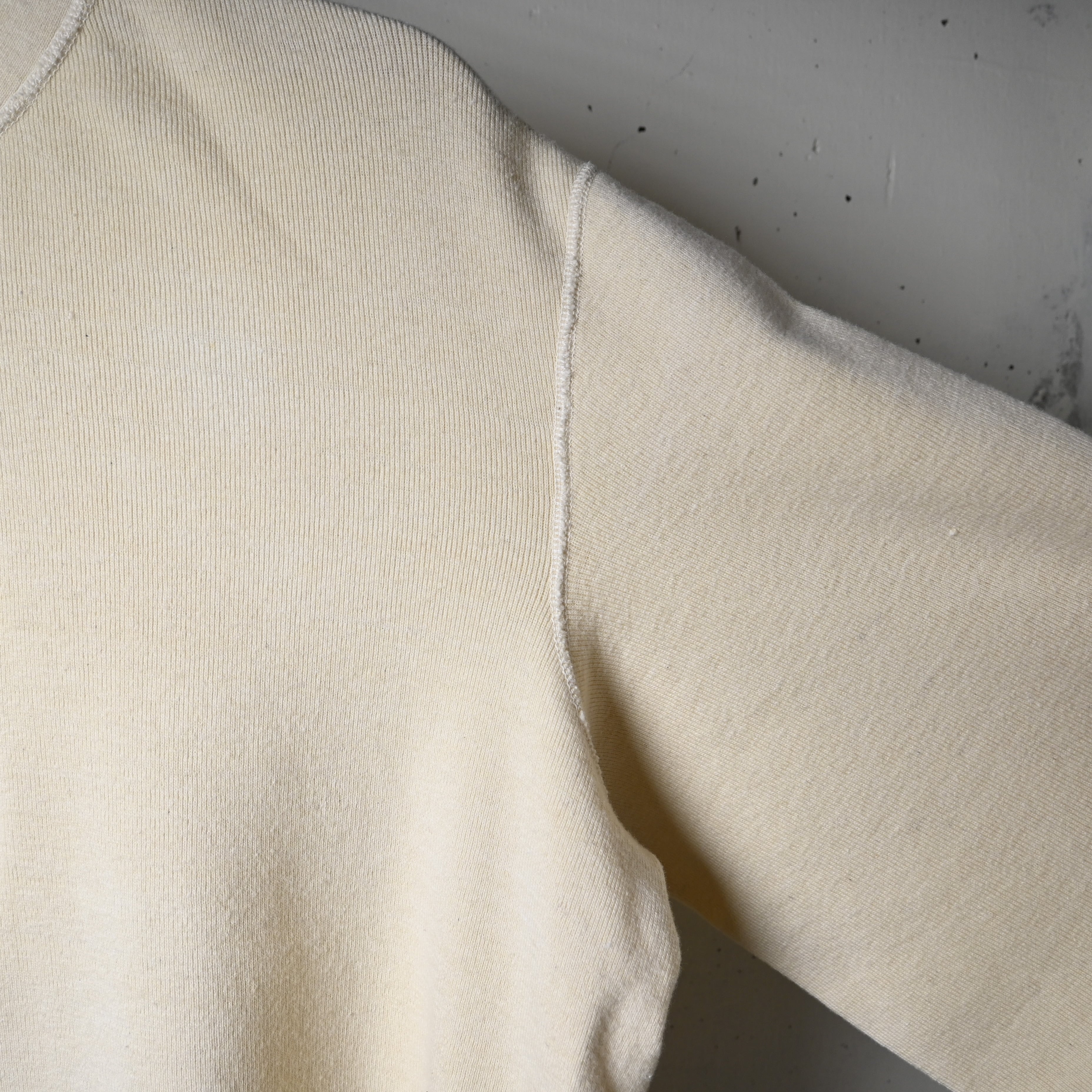 L ] US ARMY 1950s M-50 Henry Neck Winter Under Shirt , White