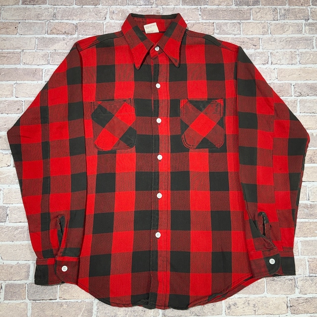 1970'S BIG MAC FLANNEL CHECK SHIRT RED