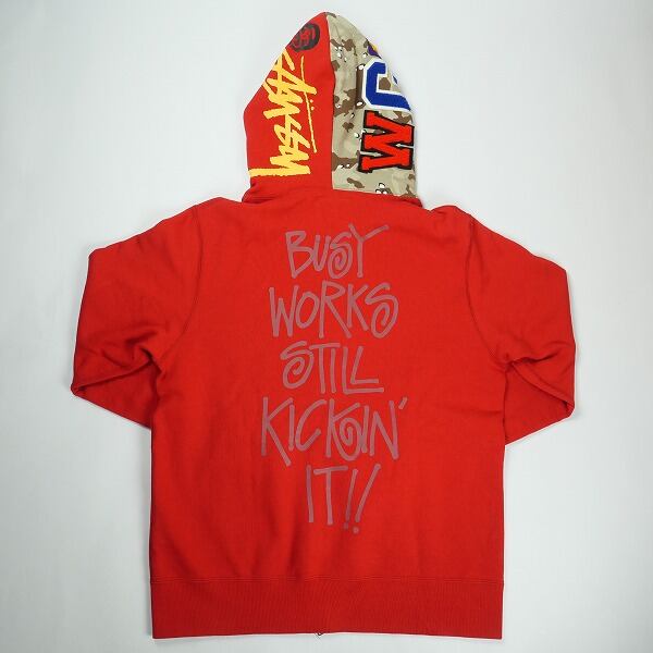 Size【XL】 A BATHING APE ア ベイシング エイプ ×STUSSY 30周年記念