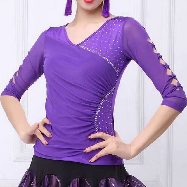 Vネック シンプルデザイン ドレープ ダンストップス ds0531