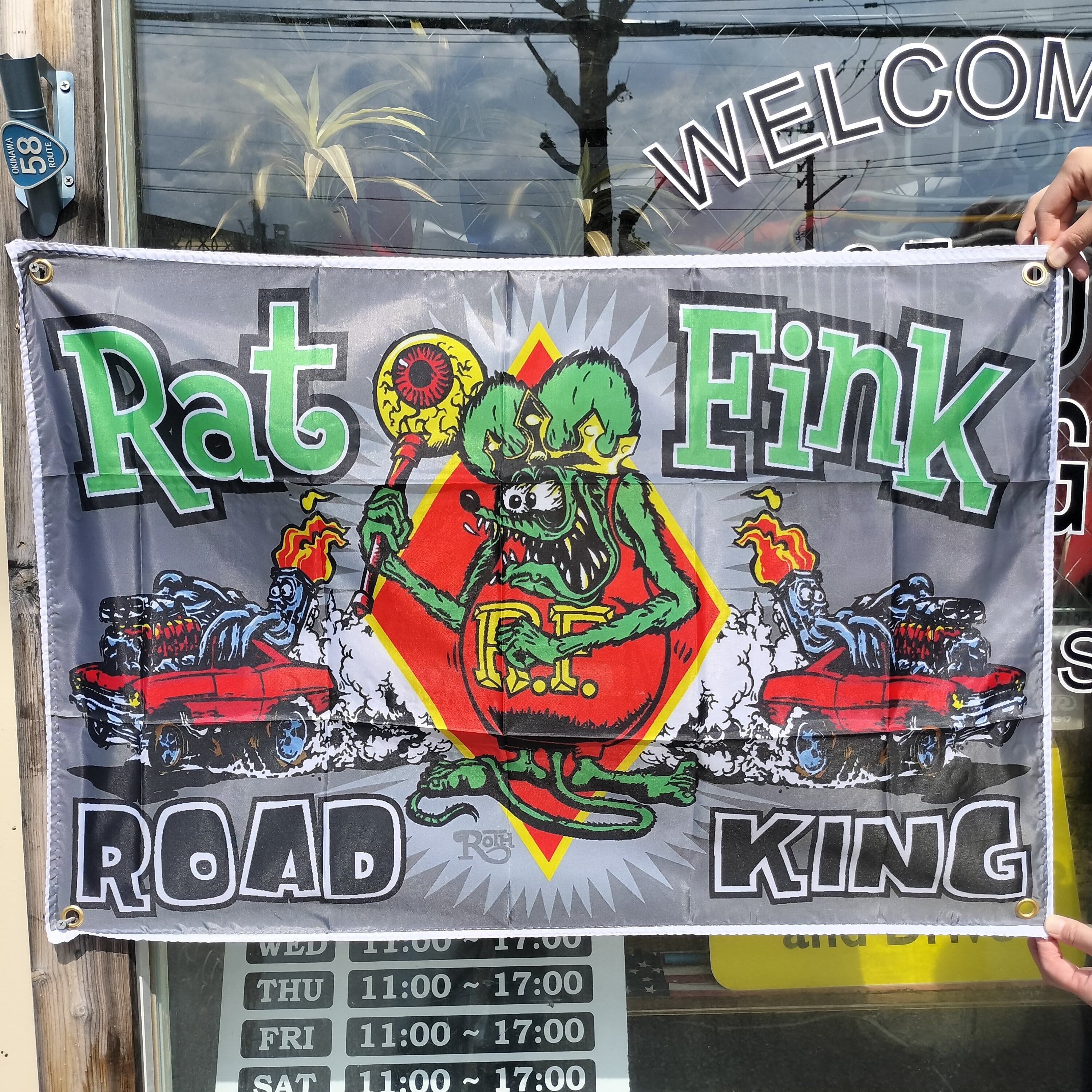 スモールサイズ アメリカン ガレージ タペストリー rf2 フラッグ バナー 看板