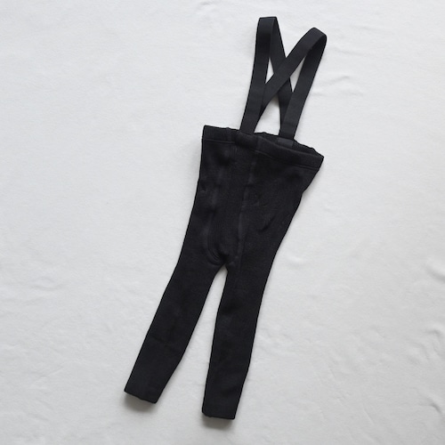 《condor》Merino wool-blend leggings with elastic suspenders / カラー900 Negro