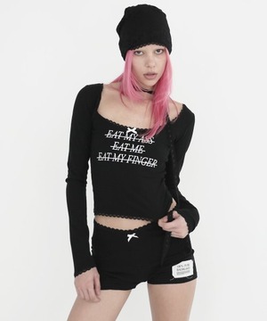 [BADBLOOD] Eat Me Long Sleeve Loose Fit - Black