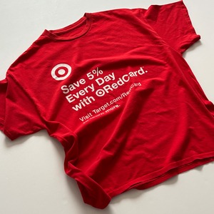 -USED- TARGET REDCARD PROMO T-SHIRT -RED- [Lサイズ相当]