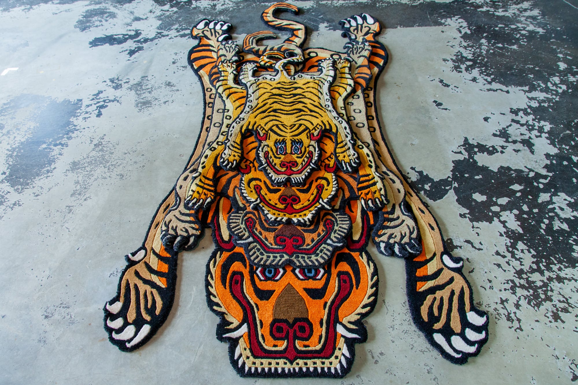 Tibetan Tiger Rug 《Sサイズ•ウール094》チベタンタイガーラグ