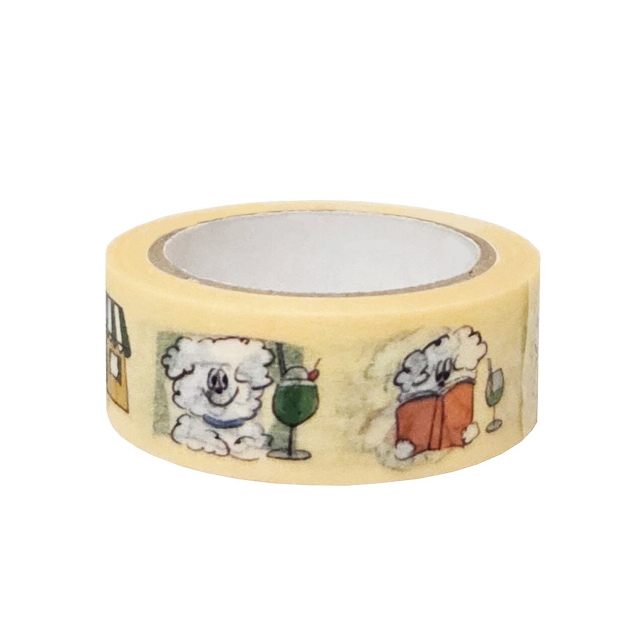テープ・マスキングテープ wancono-niwa W&N わんにゃんマスキングテープ【わんこ】 | (株)長門屋商店