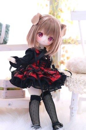 『受注 Pre-order』1/6 TinyFox【オフショルワンピ・ロックルージュ】【Off-shoulder dress(Red)】