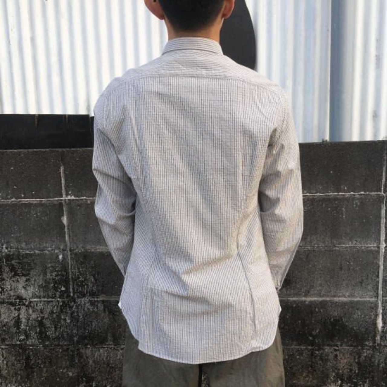 DNL Italy　スリムフィットシャツ　グレー 【SALE】