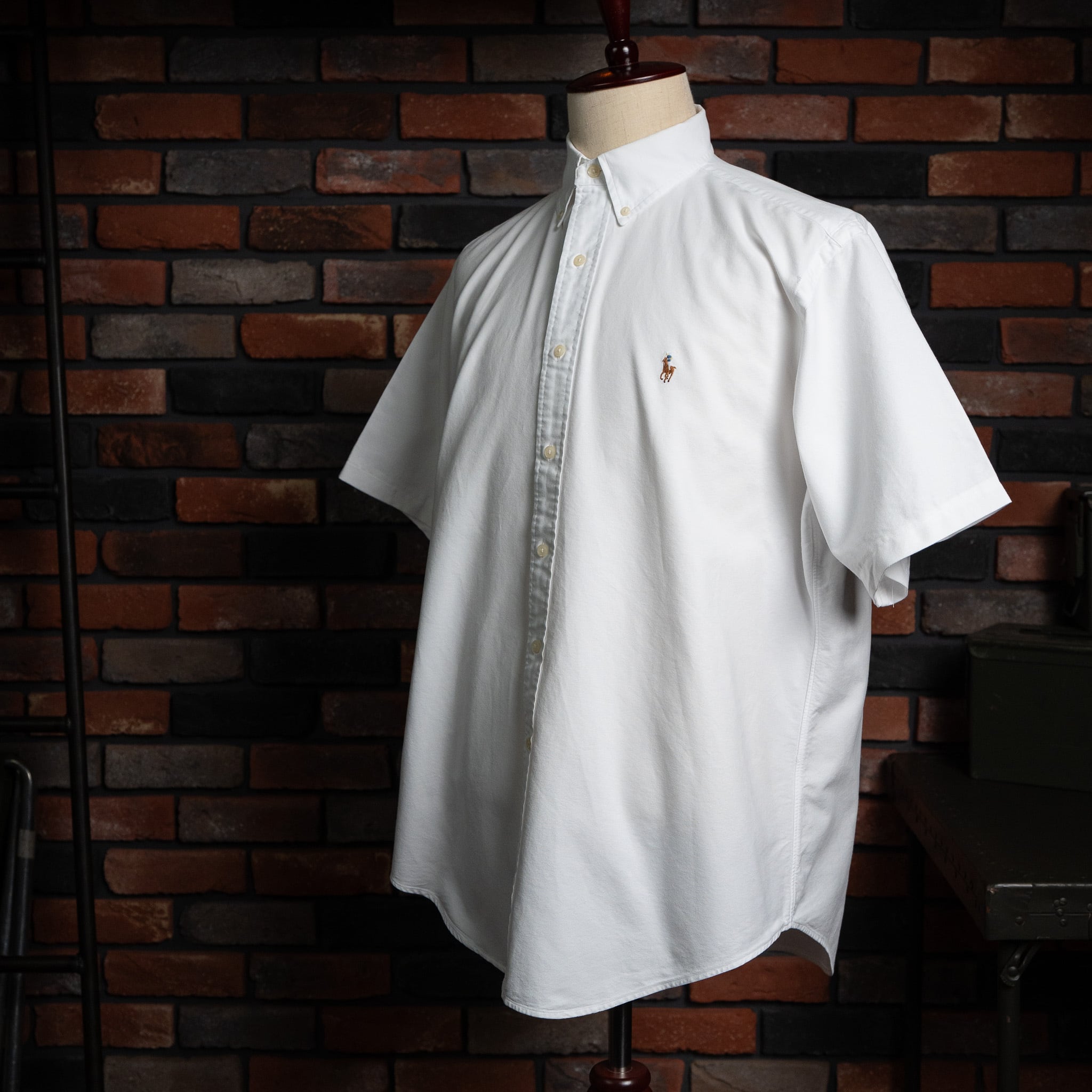 LARGE】Ralph Lauren Short Sleeve Cotton BD Shirt ラルフローレン