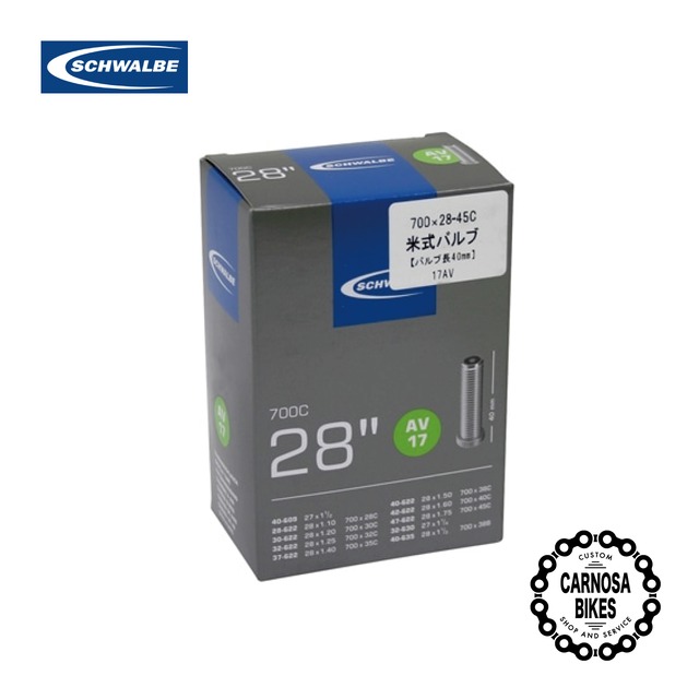 【SCHWALBE】TUBE [チューブ] 17AV 700×28-45C 米式 40mm