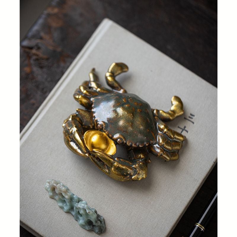 カニ 蟹 風水 置物 風水置物 吉祥 縁起物 招財 開運 財運 金運 商売