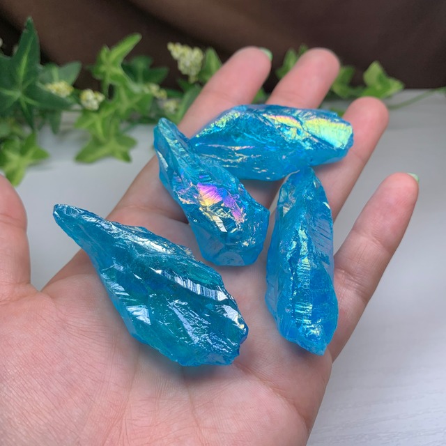 3.美しいブルー☆ラフカット☆アクアオーラクォーツ(100g)