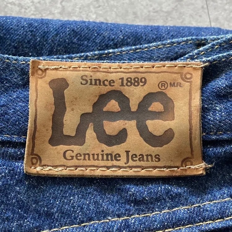 USA製】80s Lee リー 表記29×32 レザーパッチ ジップフライ アメリカ製