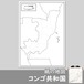 コンゴ共和国の紙の白地図