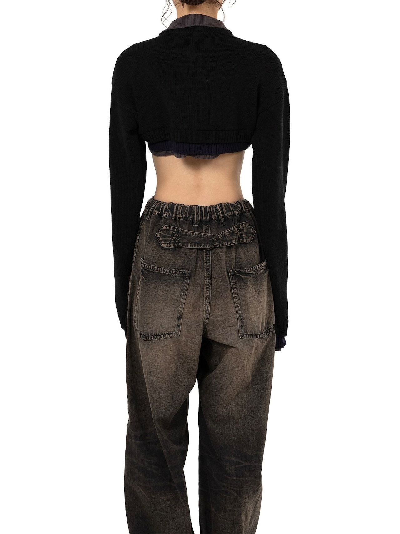 【25AW】Maison MIHARA YASUHIRO ミハラヤスヒロ /Triple Layered Cropped Knit Sweater/ ニットセーター - 4