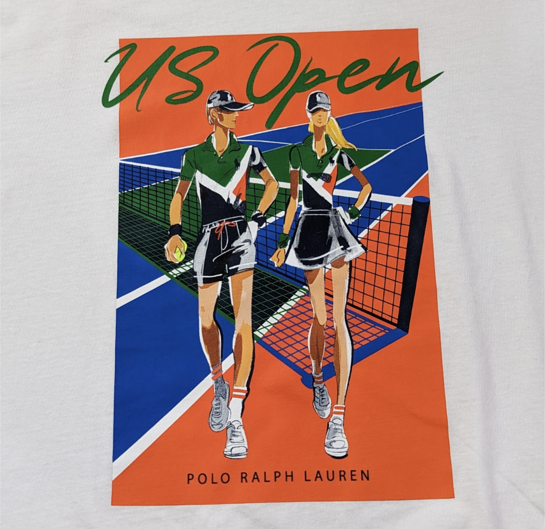 USオープンテニス☆ポロラルフローレンTシャツ ralph lauren us open print tee M 小岩店 | What'z up