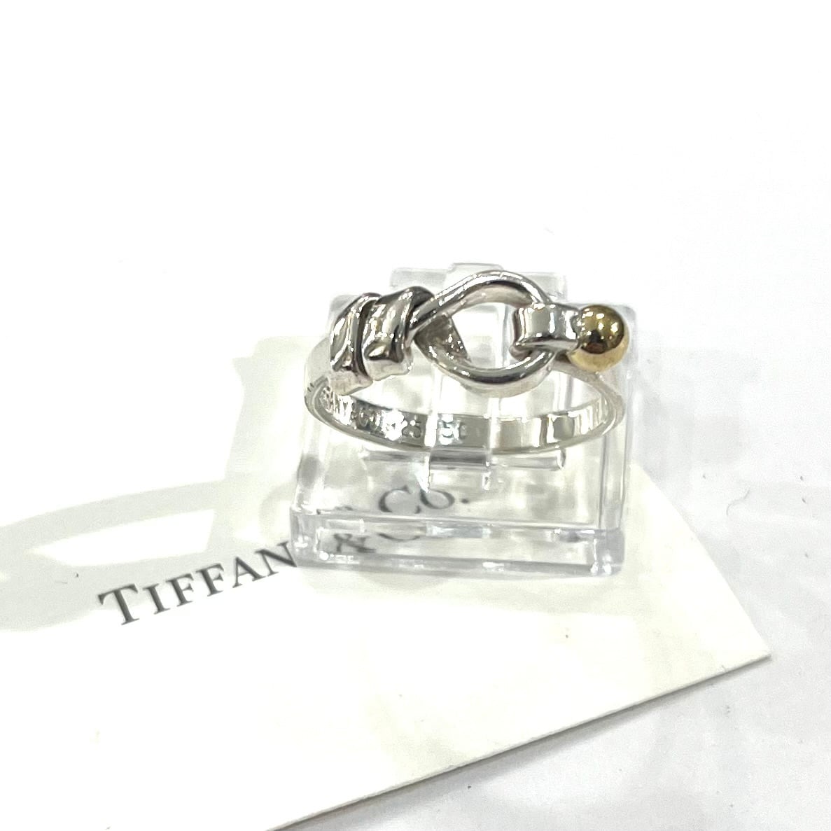 ティファニー　リング　シルバー　14K ツイストリング　約8号 TIFFANY&CO】【14.5号】2678 ティファニー結ツイストフック18kリング