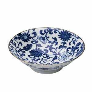 -17/z2　染付　手書き　菊唐草　萬珠造 17/z2 染付 手書き 菊唐草 萬珠造