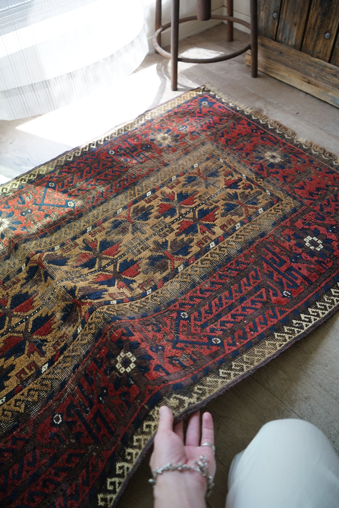 766 -Vintage Taimani rug | PAY ID