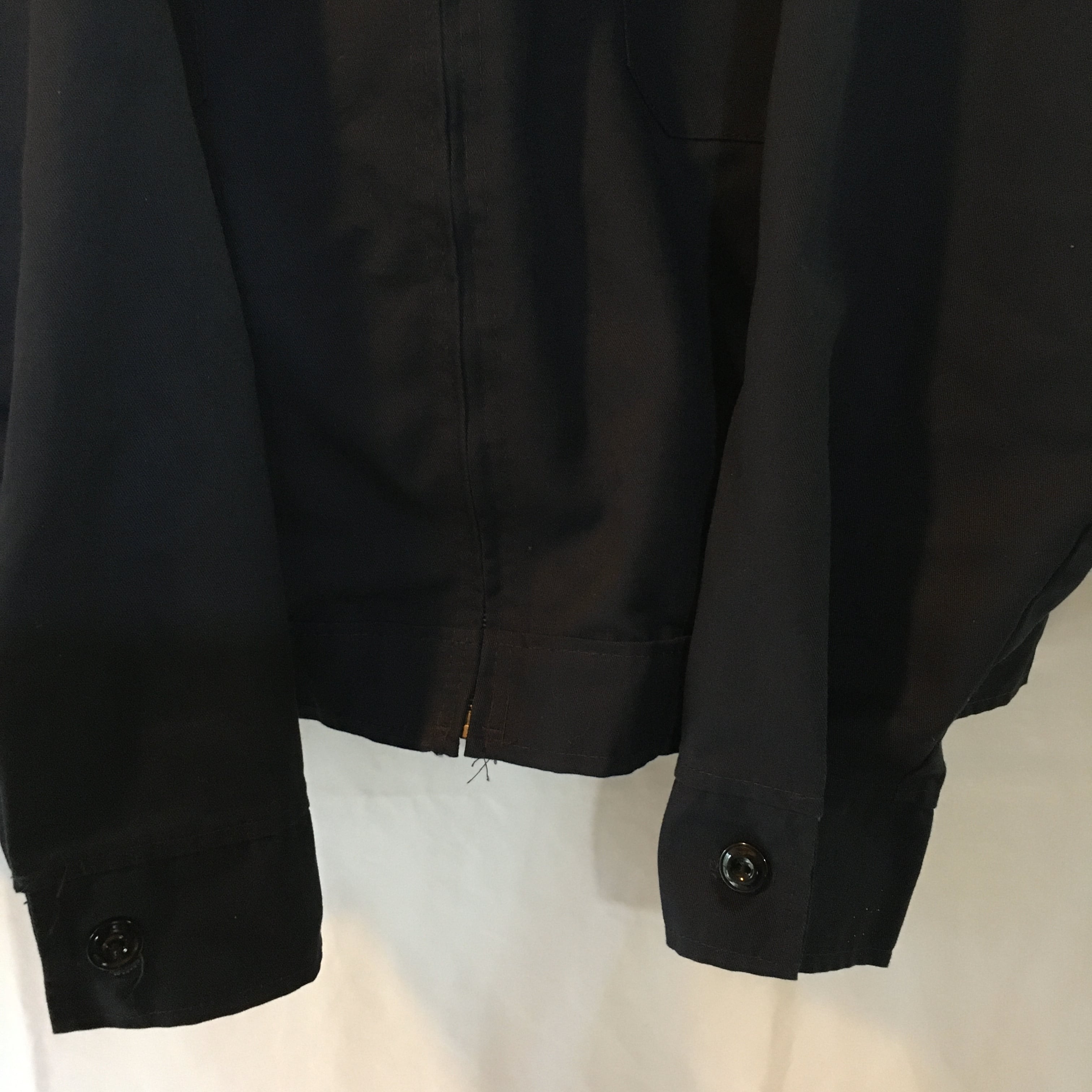 アメリカ古着HAMMILL 刺繍ロゴ中綿キルティングワークジャケット 黒