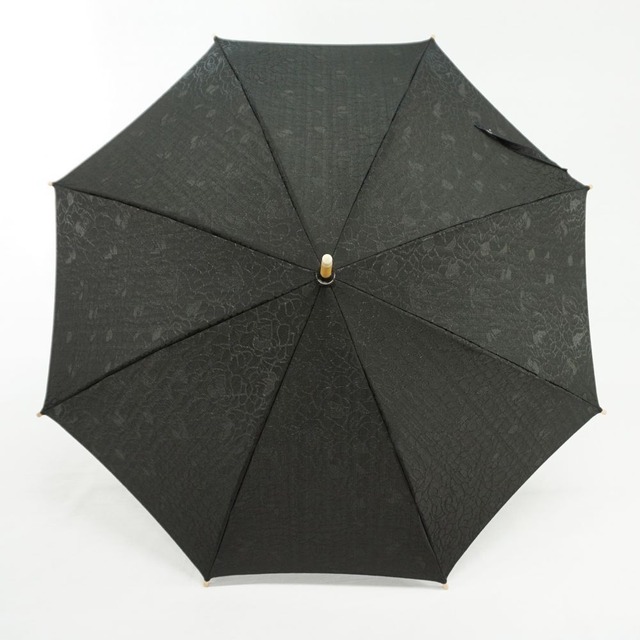 ちりめん織 晴雨兼用　長日傘　花柄　天然木　日本製　職人手作り　レディ−ス　UV加工　丸安洋傘　CH91E