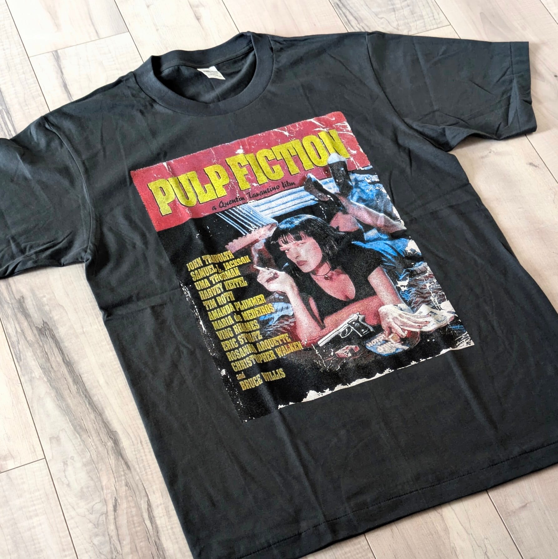 【 パルプフィクション（ Pulp Fiction ）】ユマ・サーマン / 映画Tシャツ / Tシャツ / ビンテージ加工〚アメリカン雑貨 アメトイ〛