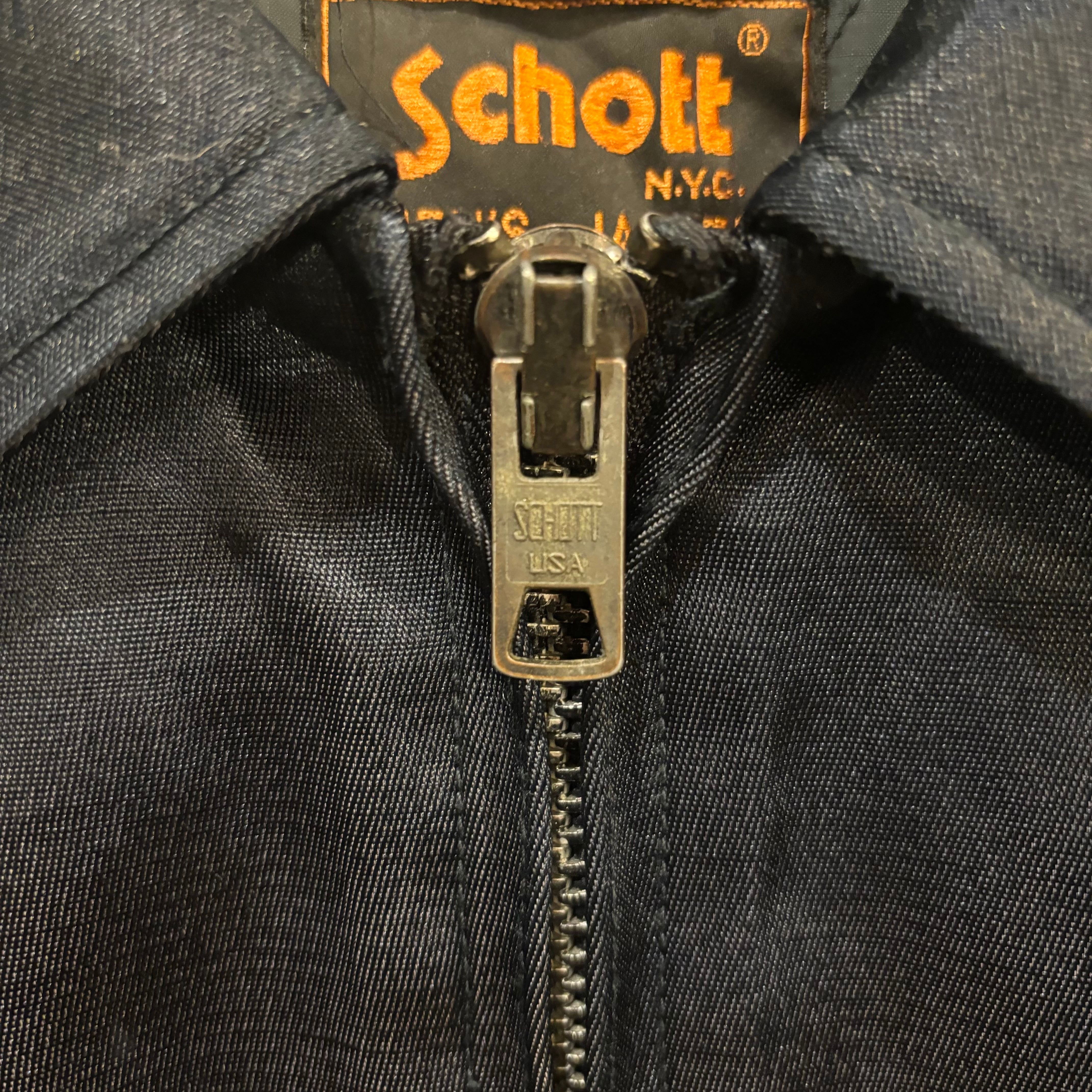 Schott スエードジャケット　USA製　90s Schott 80〜90s US製 スエード製レザージャケット ボンバーブルゾン