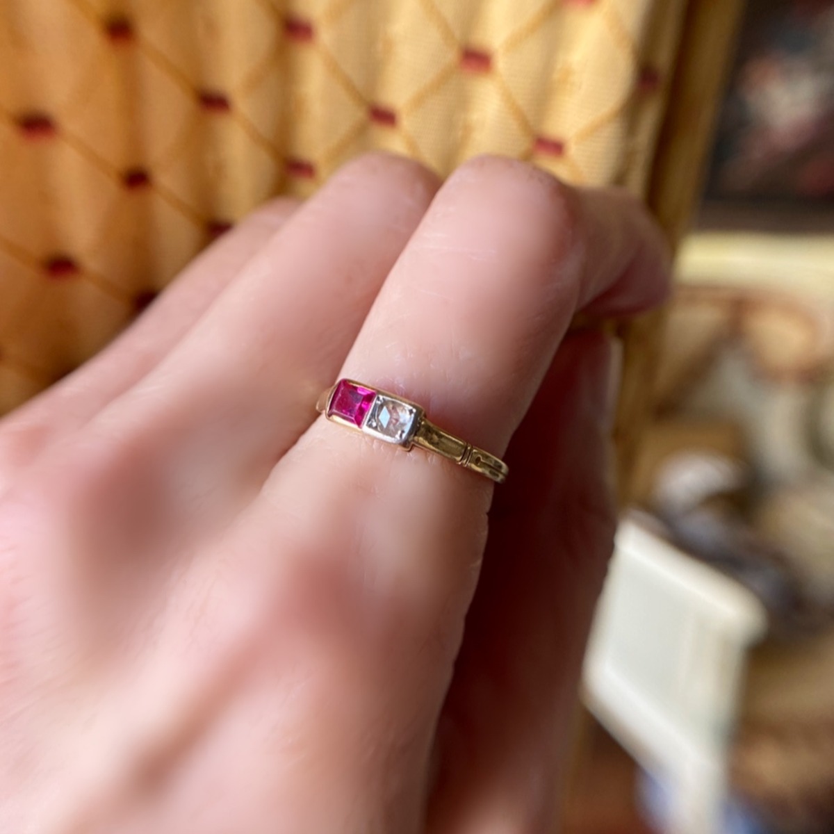 ルビー&ダイヤモンドアールデコリング | Maria Alonso Antiques