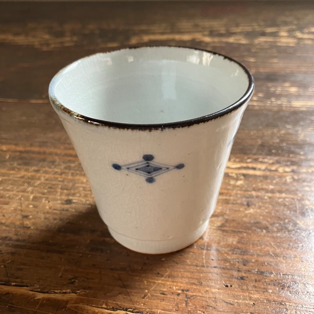 湯呑み　菱文　古砥部　菱文　陶彩窯　砥部焼　
