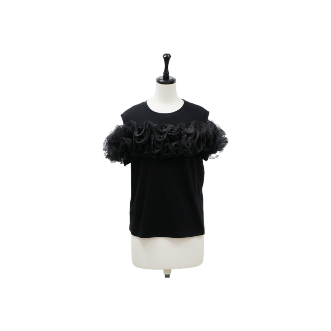 Tulle ruffle design tops