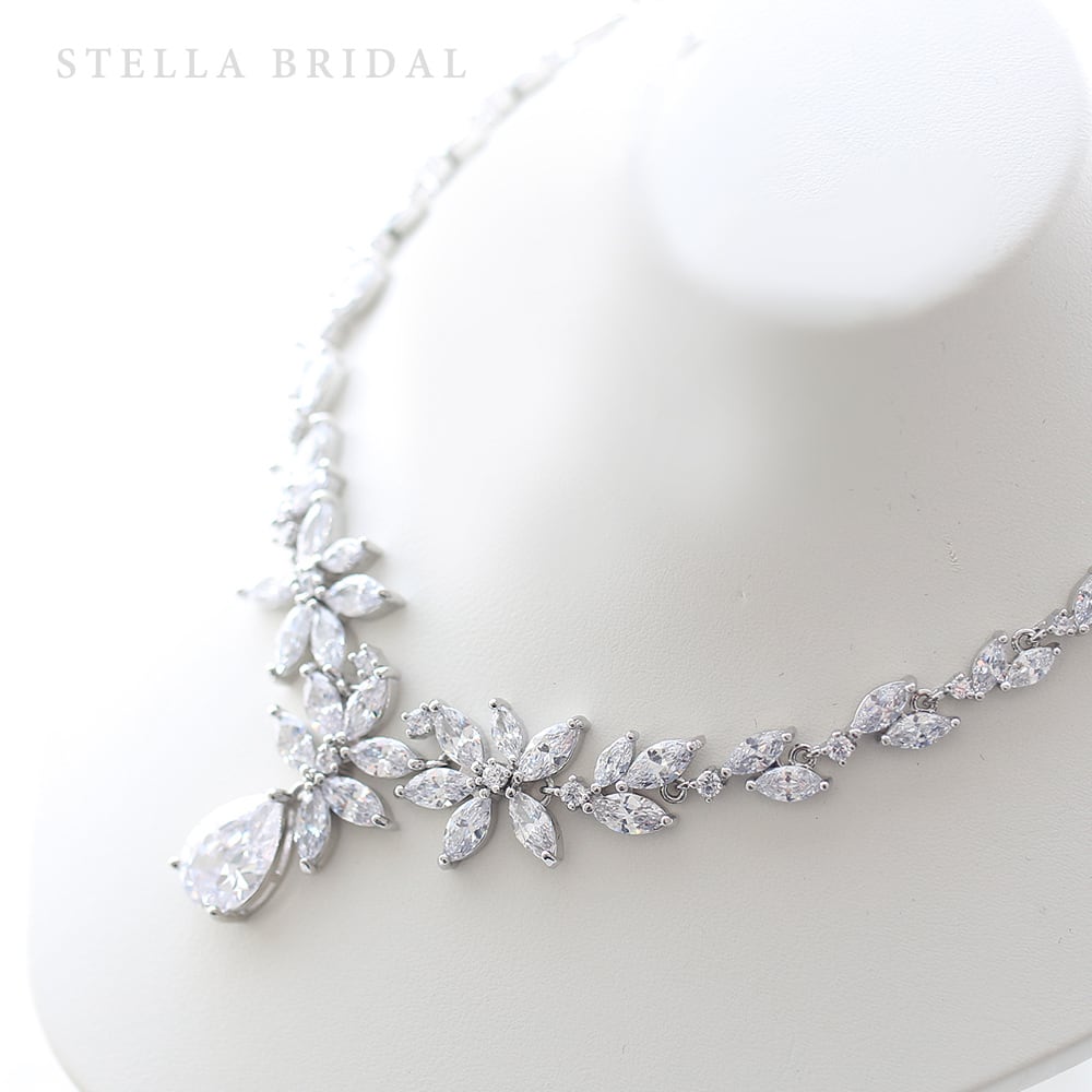 STELLA BRIDAL キュービックジルコニア ネックレス キュービックジルコニア ウェディングジュエリー アミティ