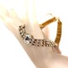80s Vintage clear rhinestones gold choker necklace