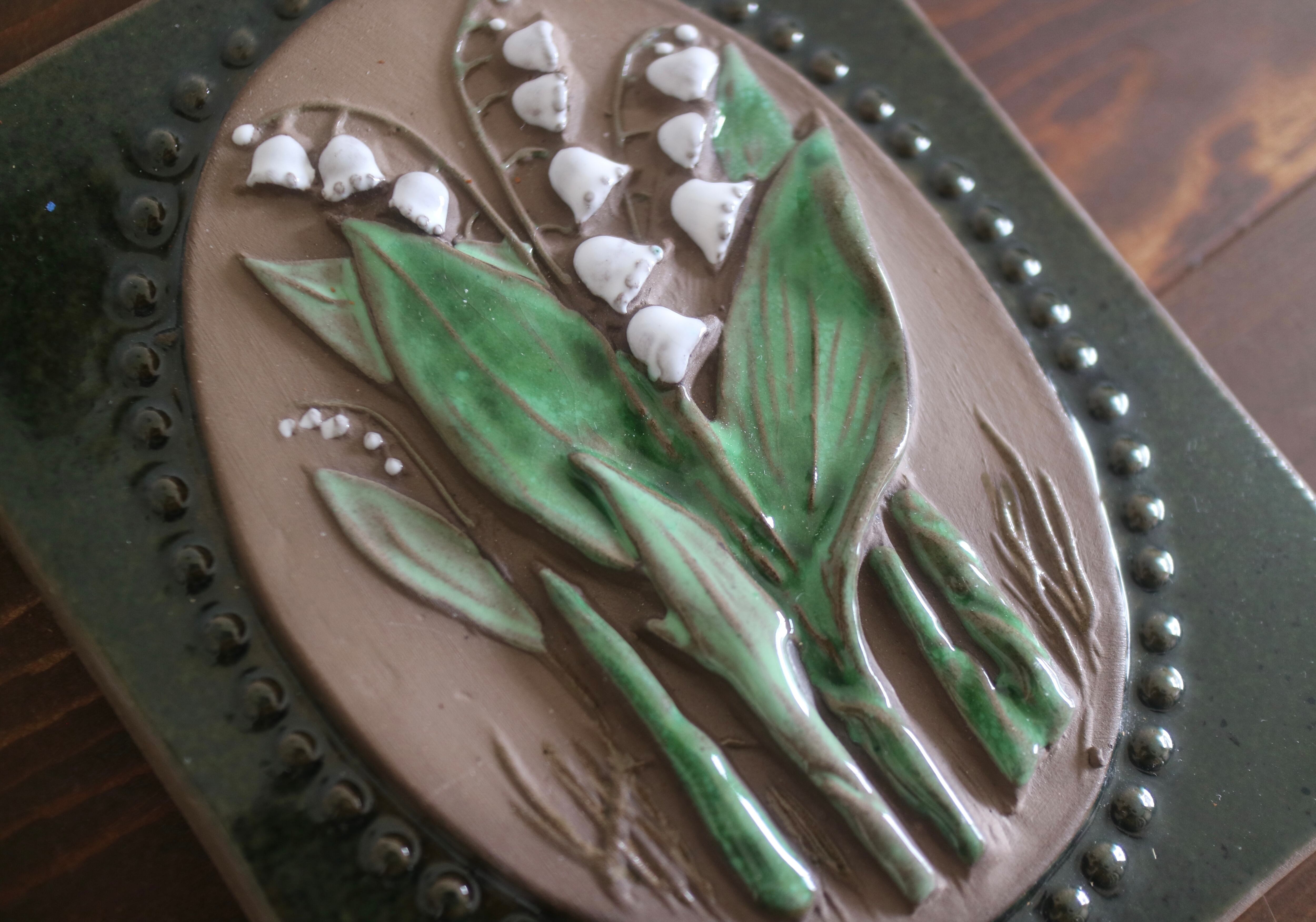 スズラン　JIE gantofta 陶板 スズランの陶板 / Jie Gantofta /ジィガントフタ / スウェーデン