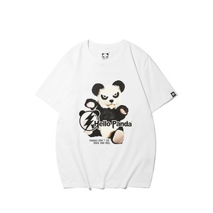 SALE【HIPANDA ハイパンダ】レディース Tシャツ WOMEN'S REAL PANDA PRINT SHORT SLEEVED T-SHIRT / WHITE・BLACK