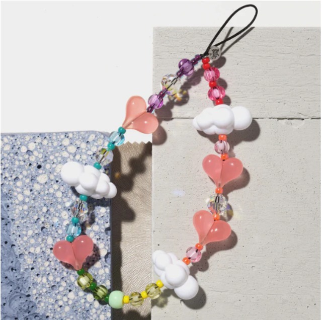 STRING TING　Rainbow Kawaii Wristlet Phone Strap