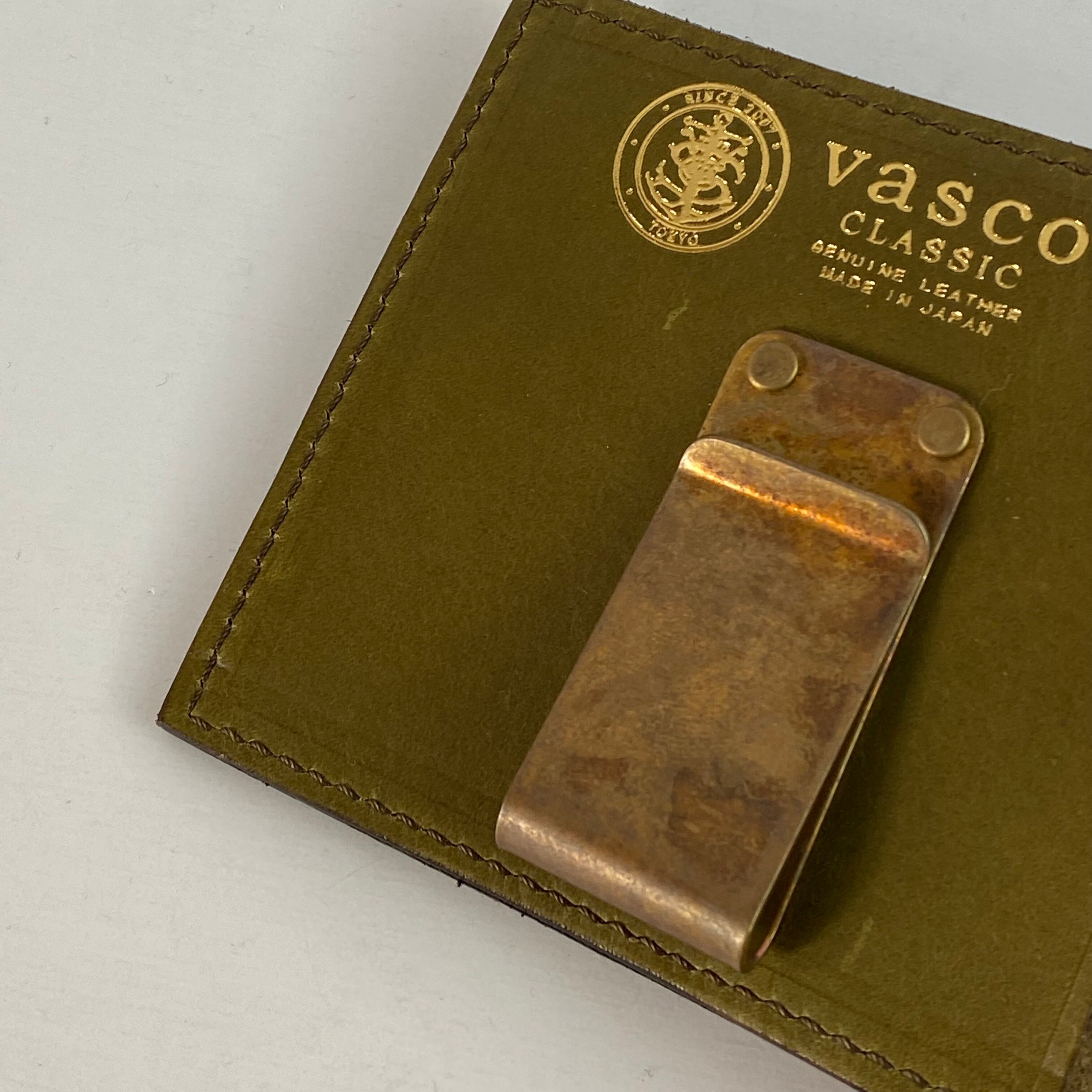 vasco LEATHER NAVAL MONEY CLIP VERDE(OLIVE) VSC-710N | TiL (ティル）