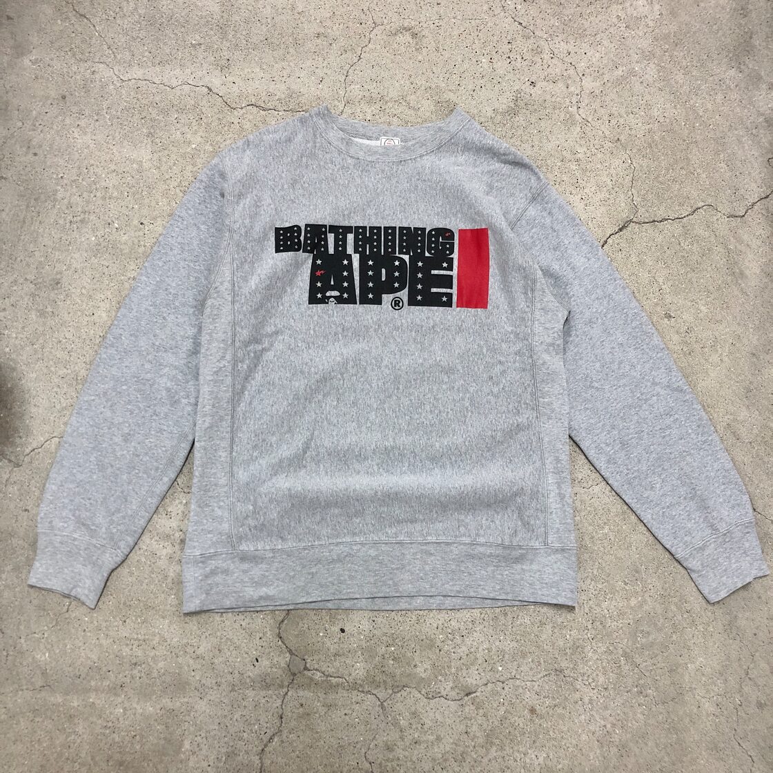 90～00s A BATHING APE/Logo print Sweat/初期タグ/M/ロゴプリント 