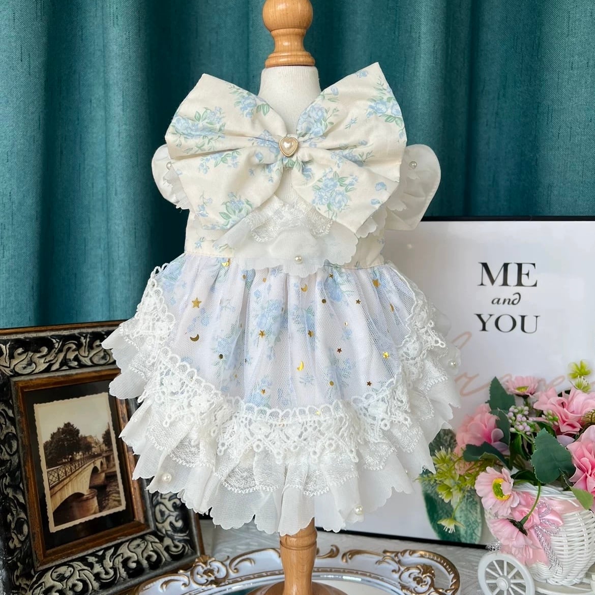 ボリューミーレースフリルワンピース 00326