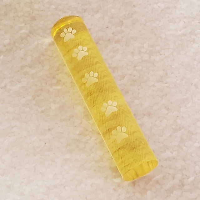 猫好きな女性におすすめ♪かわいい銀行印・12ミリ〔クリアデザイン・肉球〕